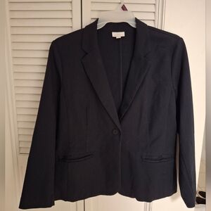 J. Jill Cotton-Stretch Dark Jacket Blazer